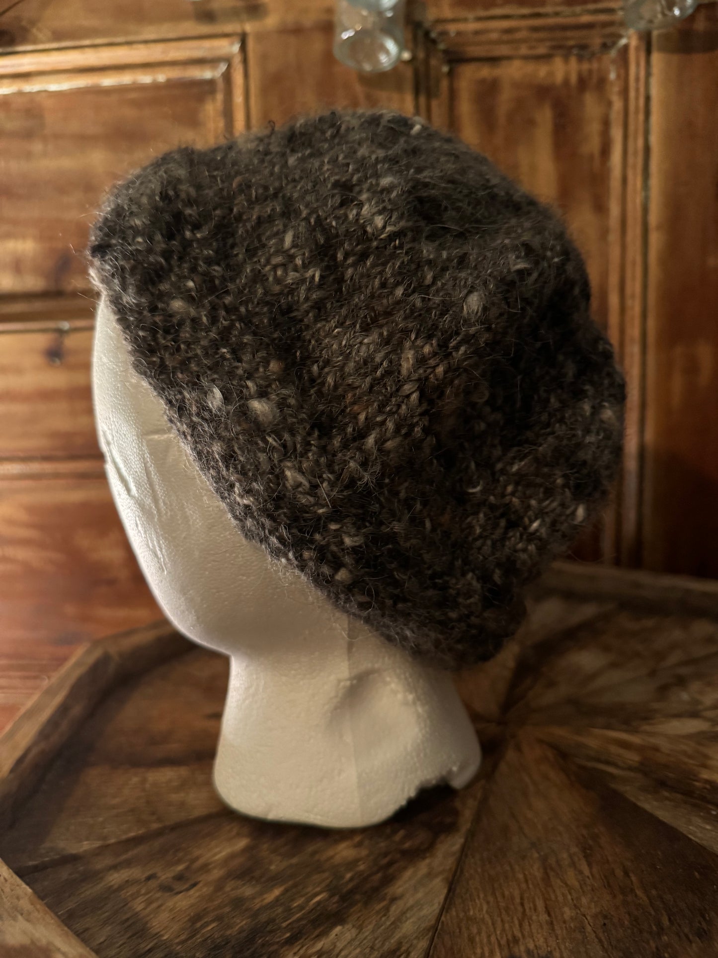 Handspun Suri Llama Hat (Blaze, Spice and Pepper)