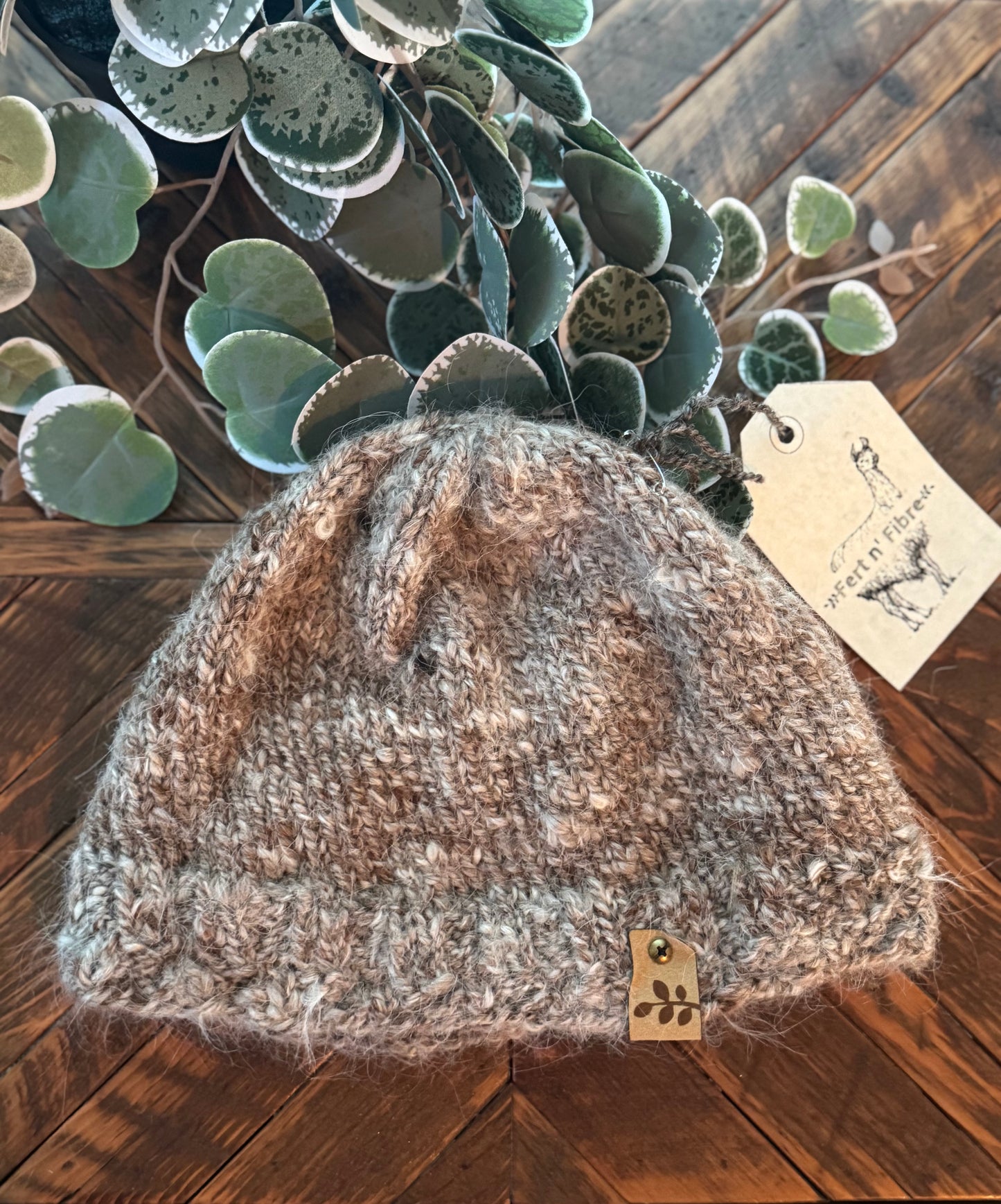 Handspun Suri Llama Hat (Penny, Spice & Pepper)